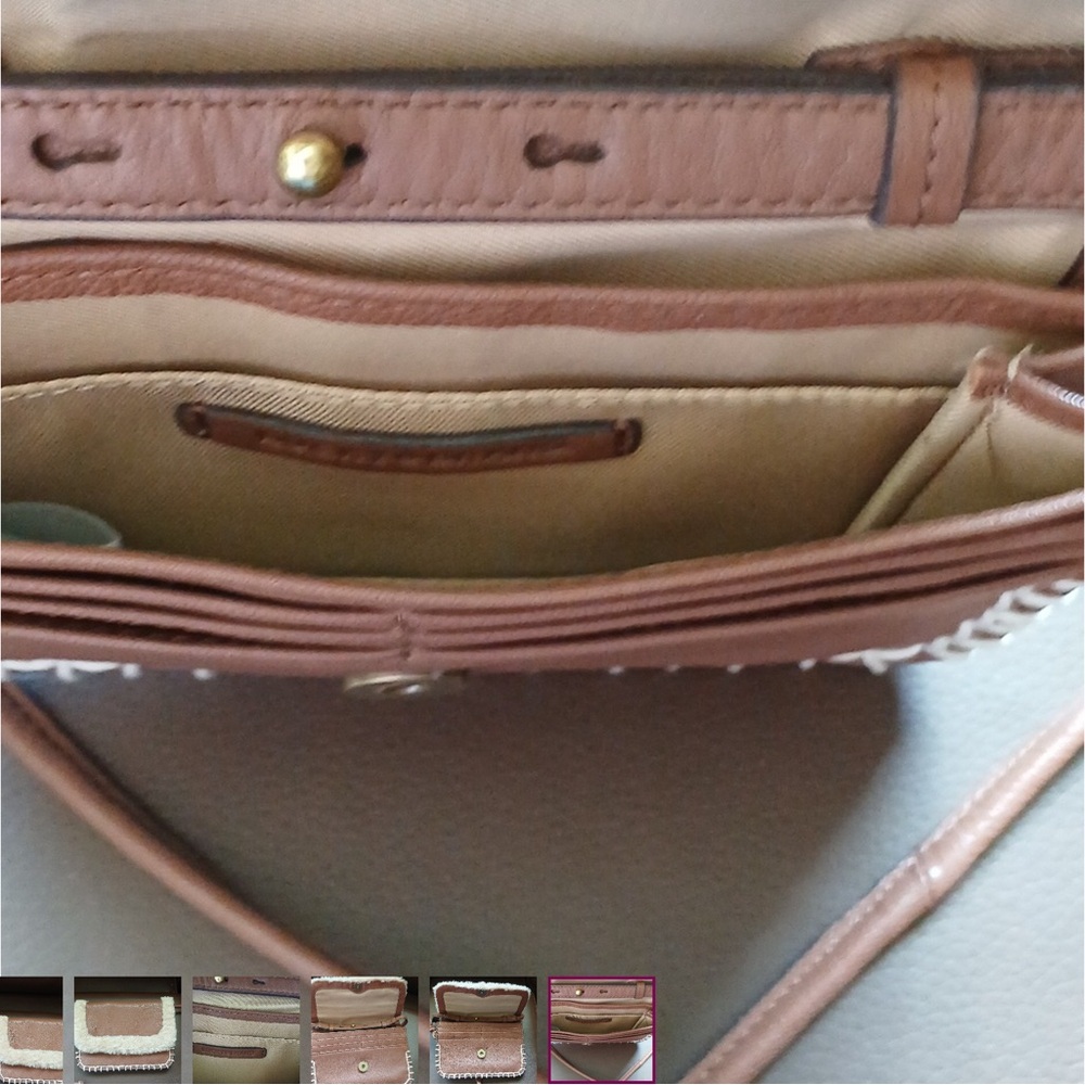 Lucky Brand Tan Crossbody Bag with Cream Trim - Picture 7 of 7